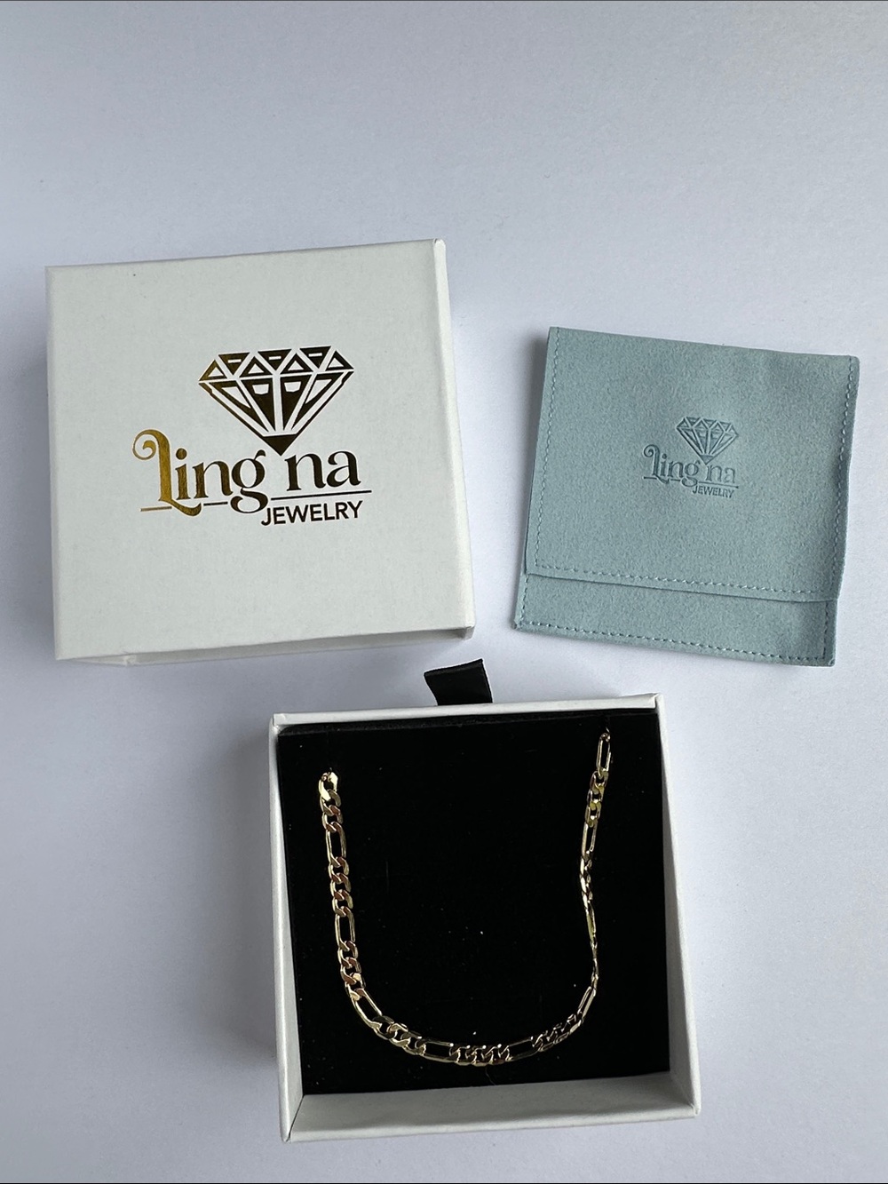 Gold laminated Link Necklace - Women's Jewelry